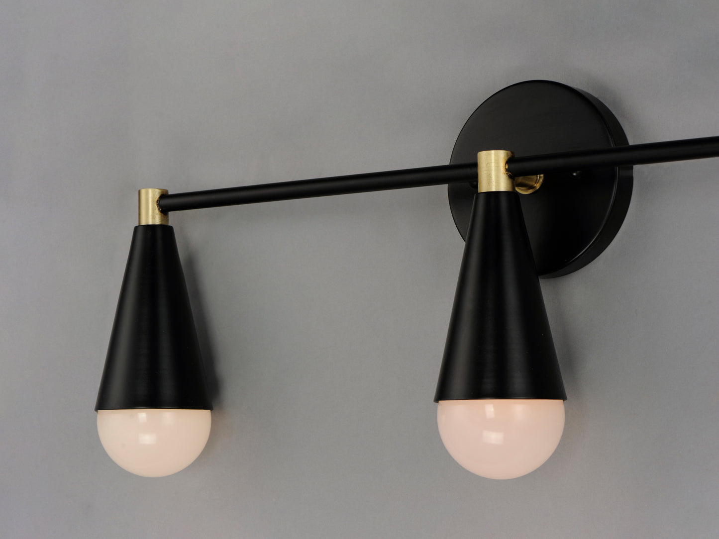 Lovell 3-Light Bath Vanity Black/Satin Brass by Maxim Lighting