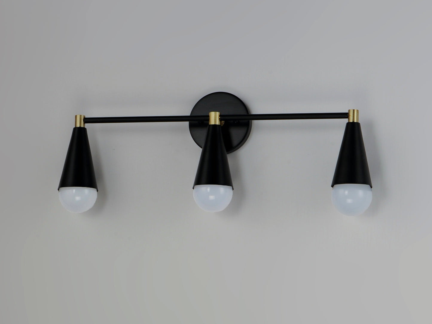 Lovell 3-Light Bath Vanity Black/Satin Brass by Maxim Lighting