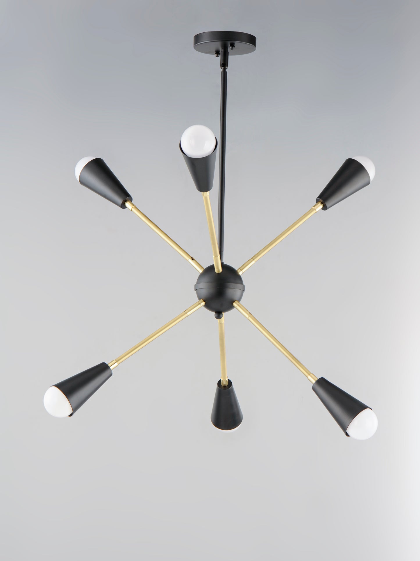 Lovell 6-Light Pendant Black/Satin Brass by Maxim Lighting