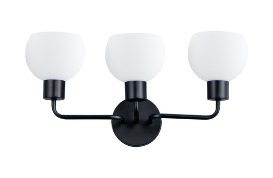 Coraline 3-Light Bath Vanity Black by Maxim Lighting