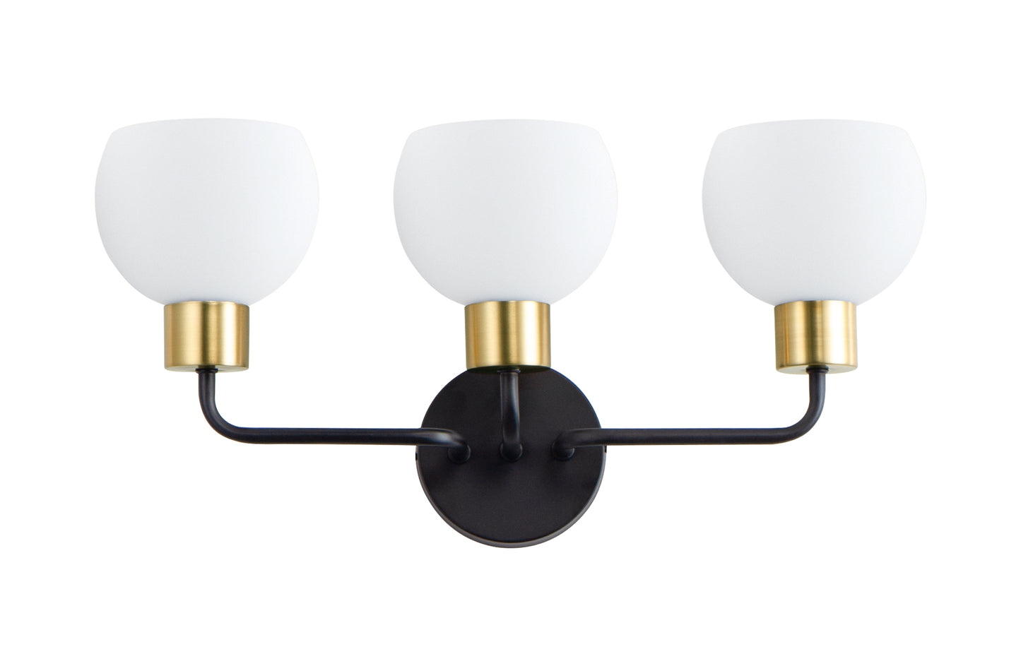 Coraline 3-Light Bath Vanity Bronze/Satin Brass by Maxim Lighting