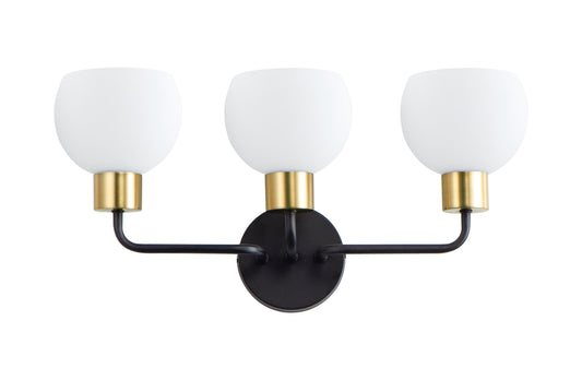 Coraline 3-Light Bath Vanity Bronze/Satin Brass by Maxim Lighting