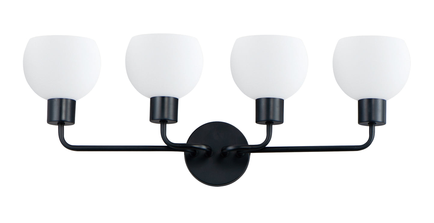 Coraline 4-Light Bath Vanity Black by Maxim Lighting