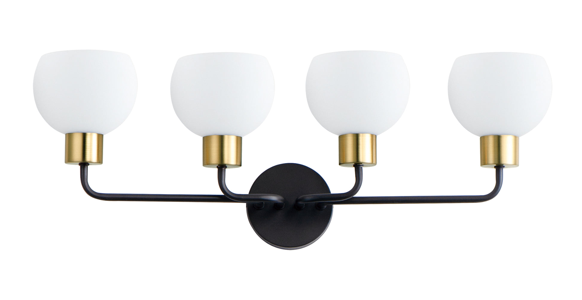 Coraline 4-Light Bath Vanity Bronze/Satin Brass by Maxim Lighting