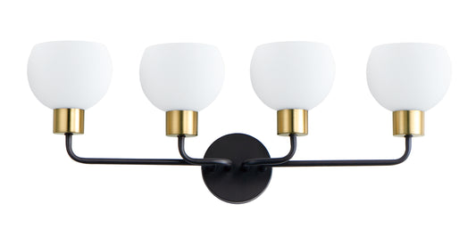 Coraline 4-Light Bath Vanity Bronze/Satin Brass by Maxim Lighting