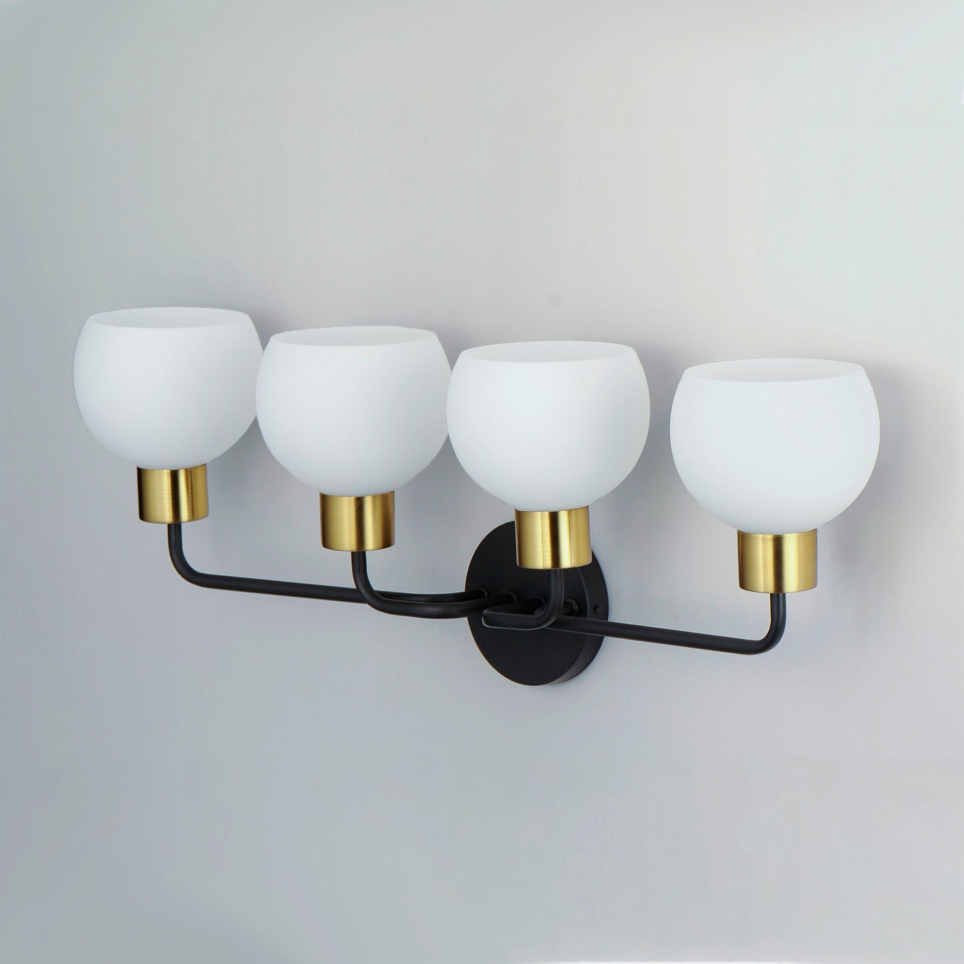 Coraline 4-Light Bath Vanity Bronze/Satin Brass by Maxim Lighting