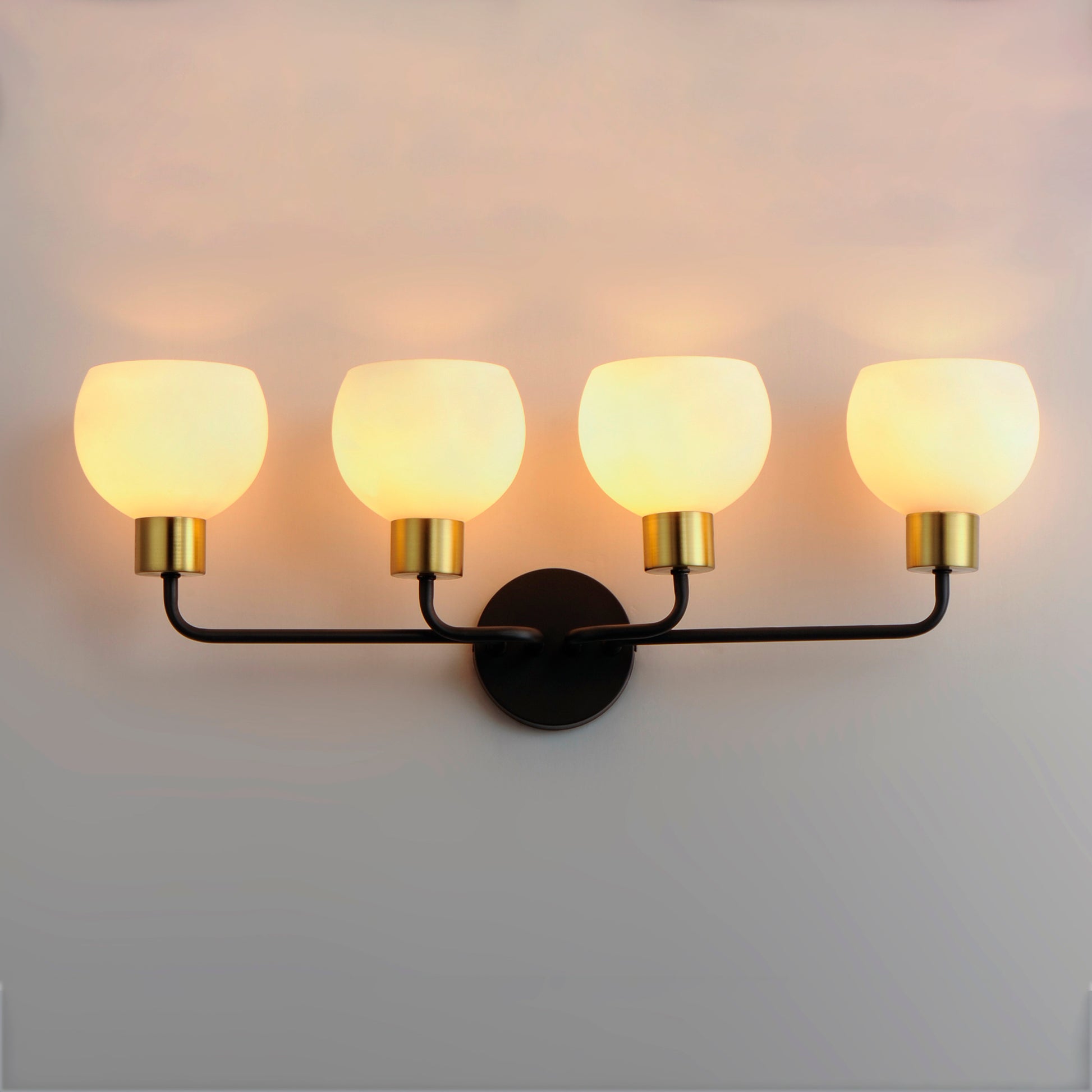 Coraline 4-Light Bath Vanity Bronze/Satin Brass by Maxim Lighting