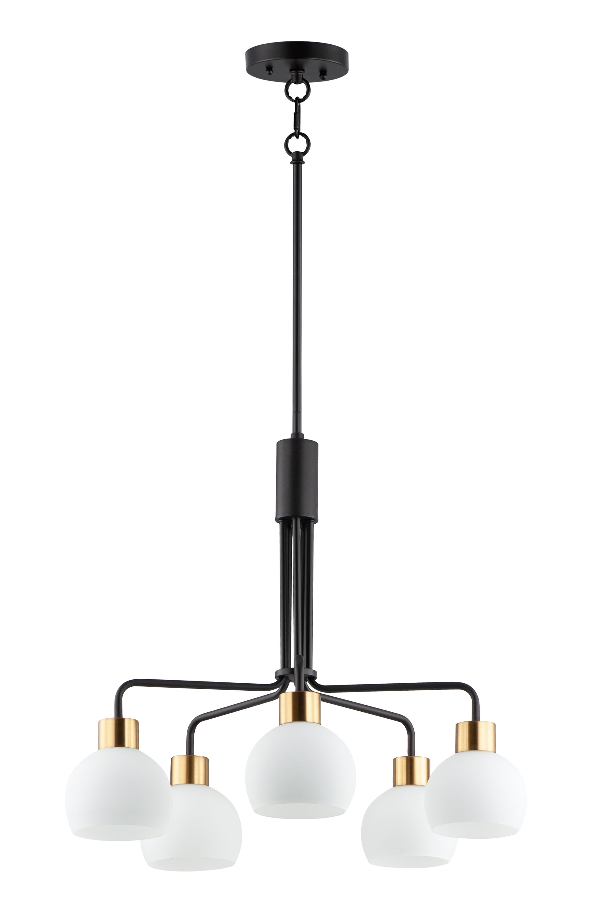 Coraline 5-Light Chandelier Bronze/Satin Brass by Maxim Lighting
