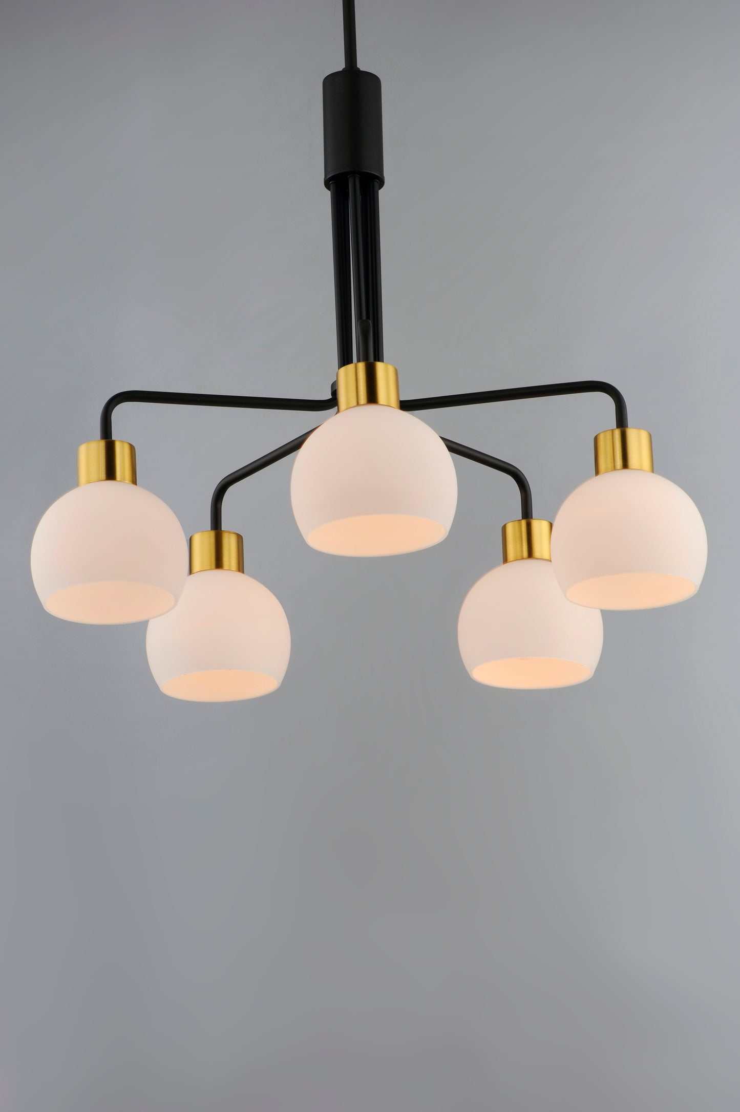 Coraline 5-Light Chandelier Bronze/Satin Brass by Maxim Lighting
