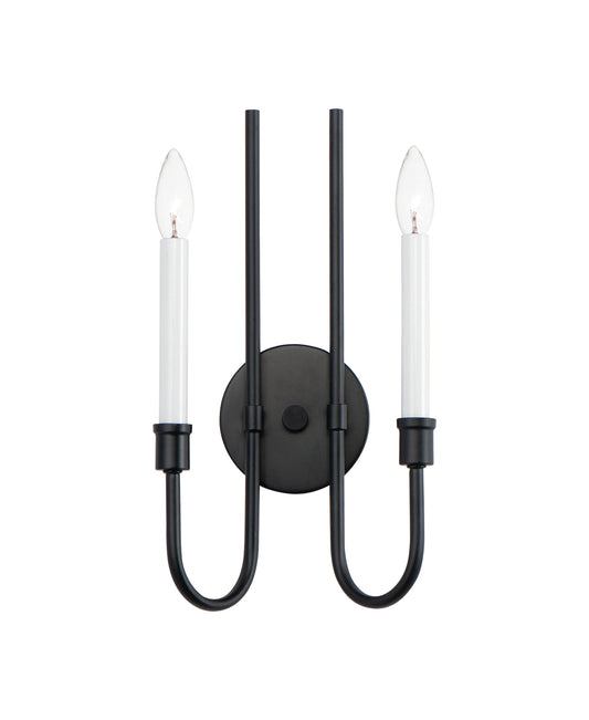 Tux 2-Light Wall Sconce Black by Maxim Lighting