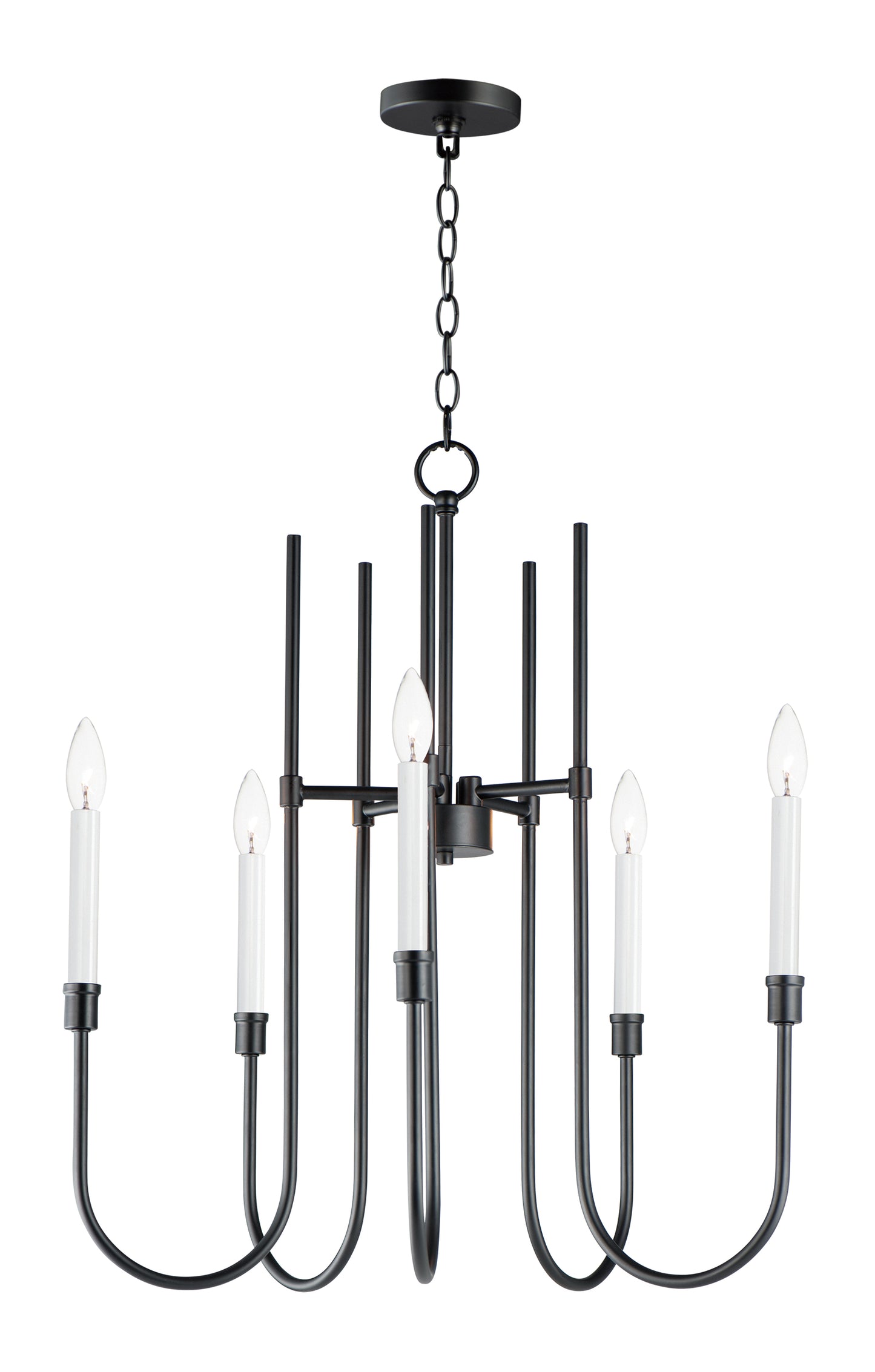 Tux 5-Light Chandelier Black by Maxim Lighting