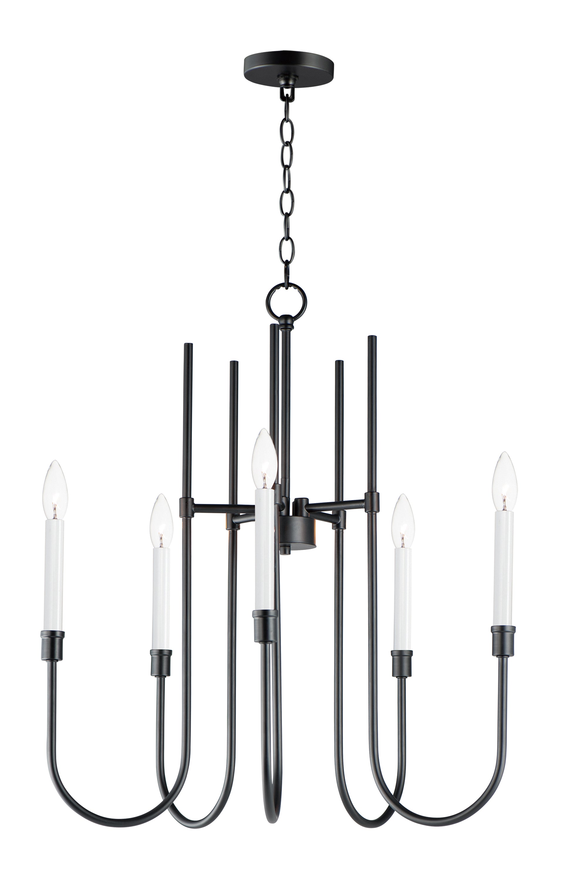 Tux 5-Light Chandelier Black by Maxim Lighting