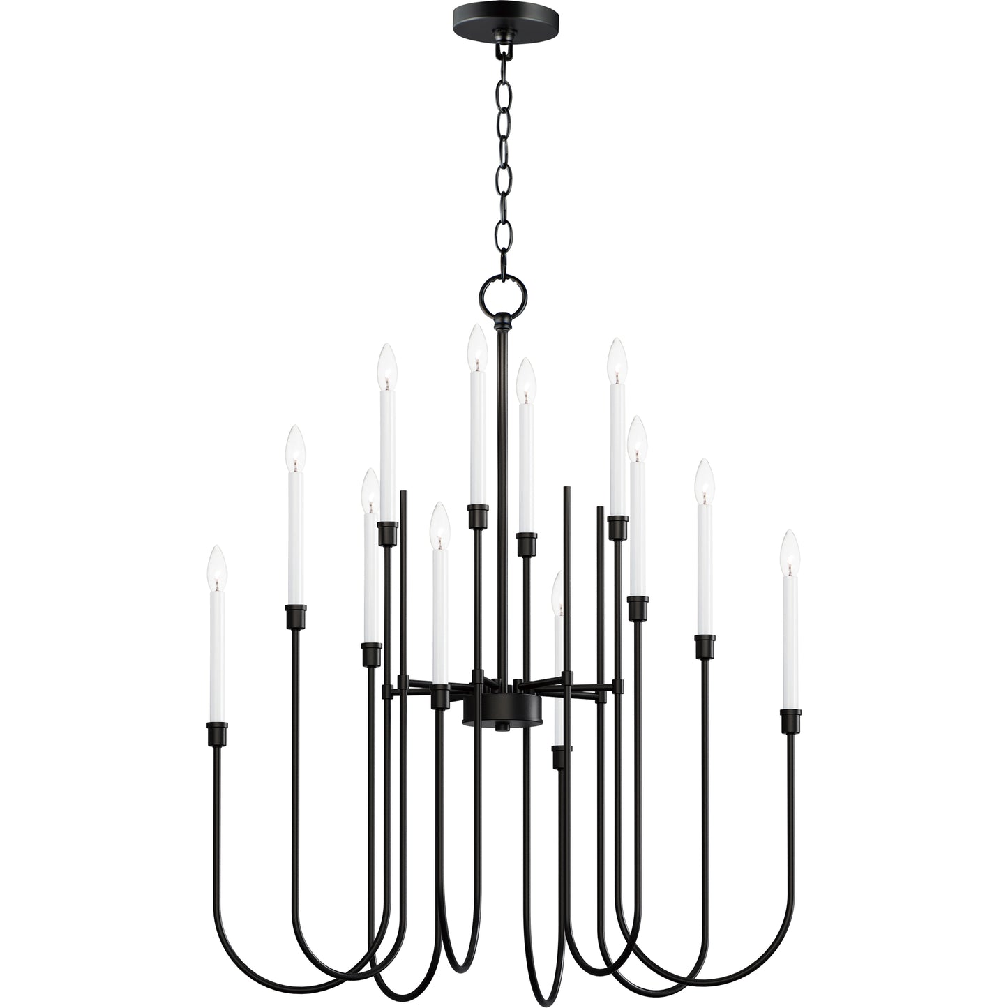 Tux 12-Light Chandelier Black by Maxim Lighting