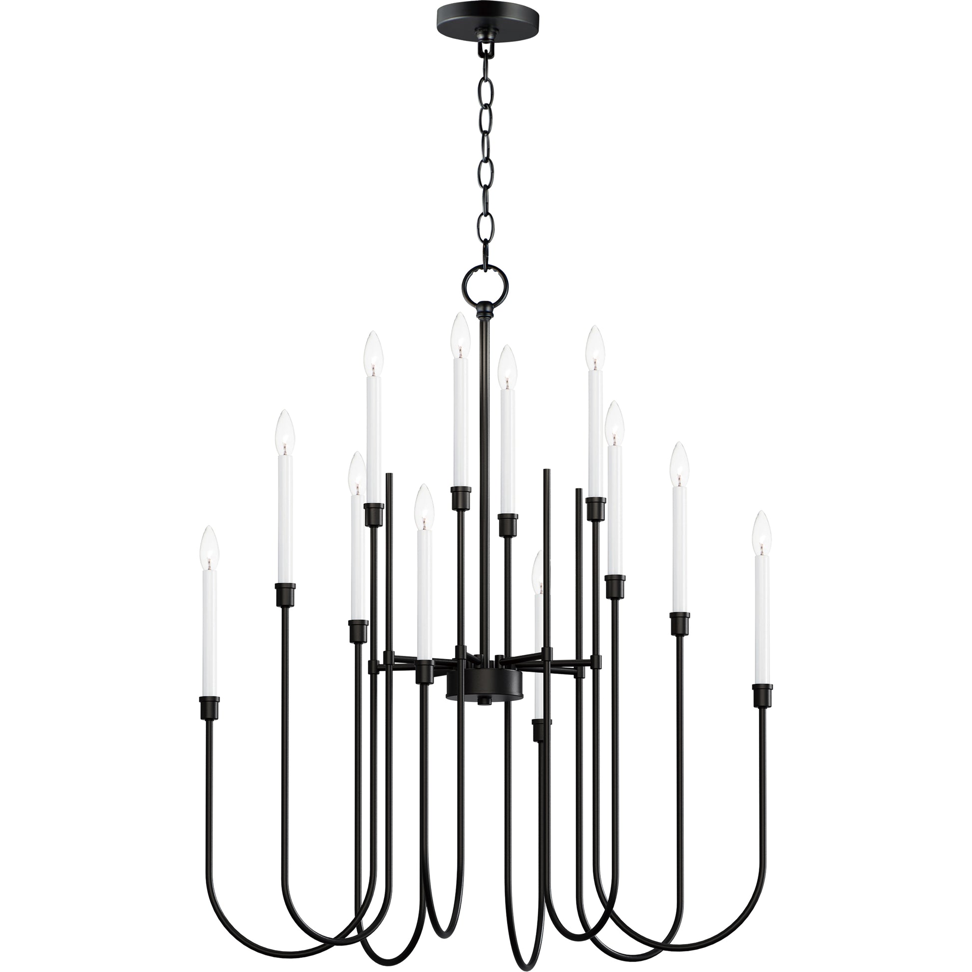 Tux 12-Light Chandelier Black by Maxim Lighting