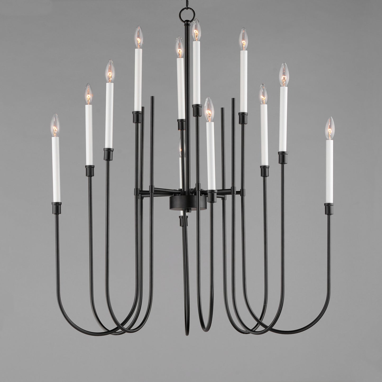 Tux 12-Light Chandelier Black by Maxim Lighting