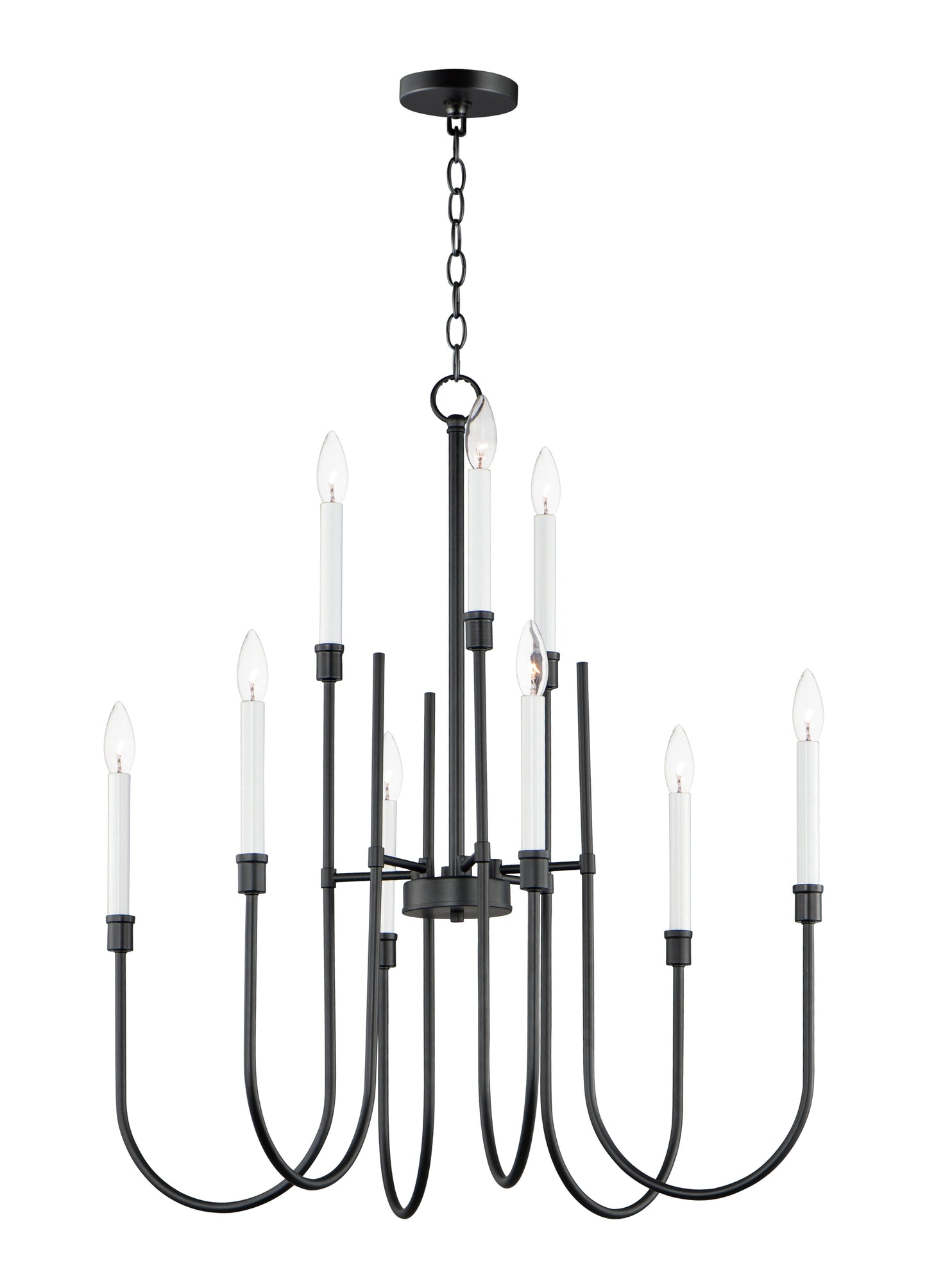 Tux 9-Light Chandelier Black by Maxim Lighting