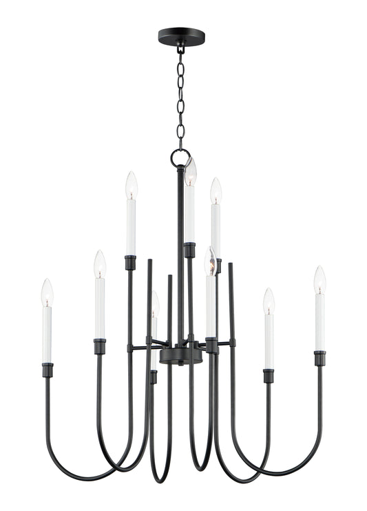 Tux 9-Light Chandelier Black by Maxim Lighting