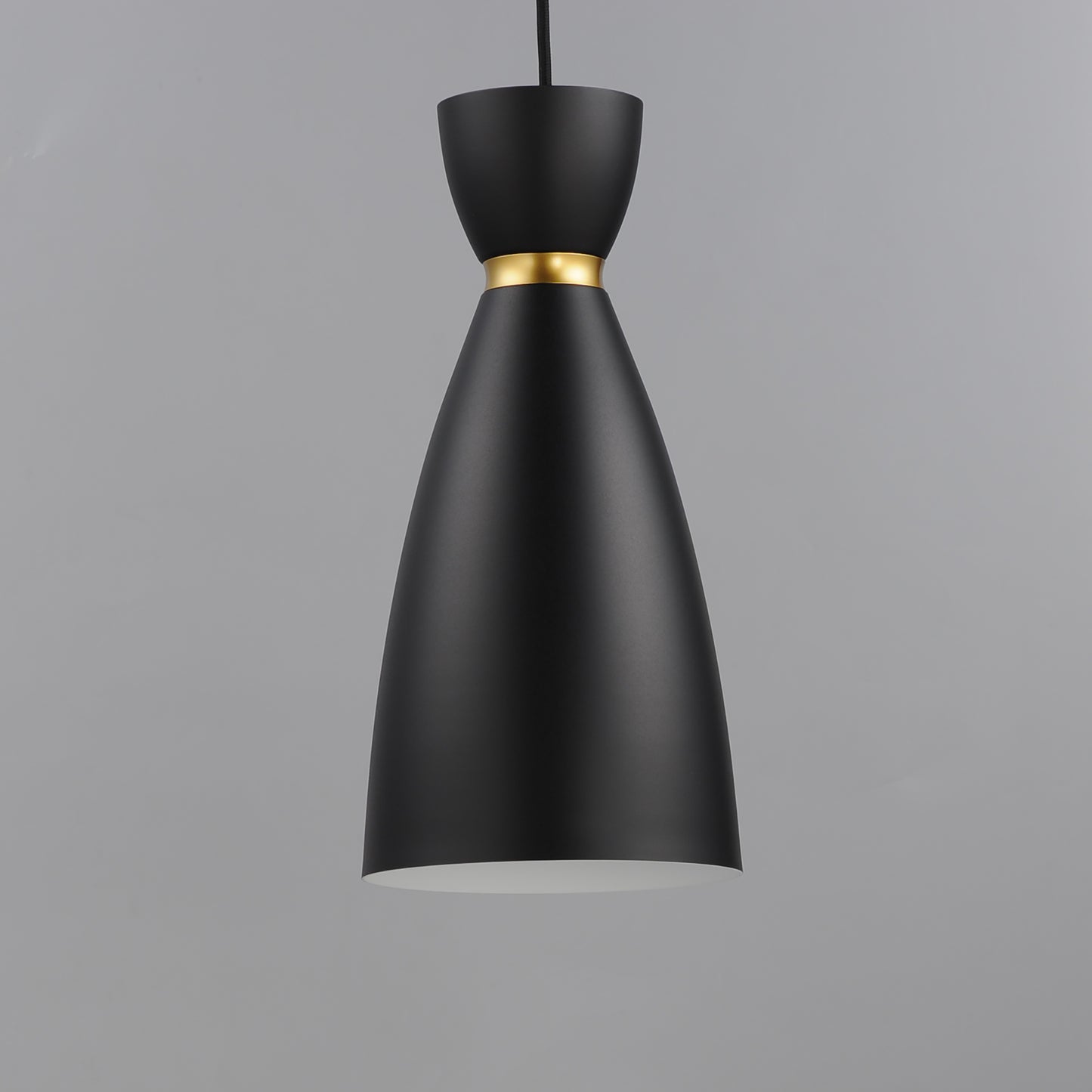 Carillon Elongated Mini Pendant Black/Satin Brass by Maxim Lighting