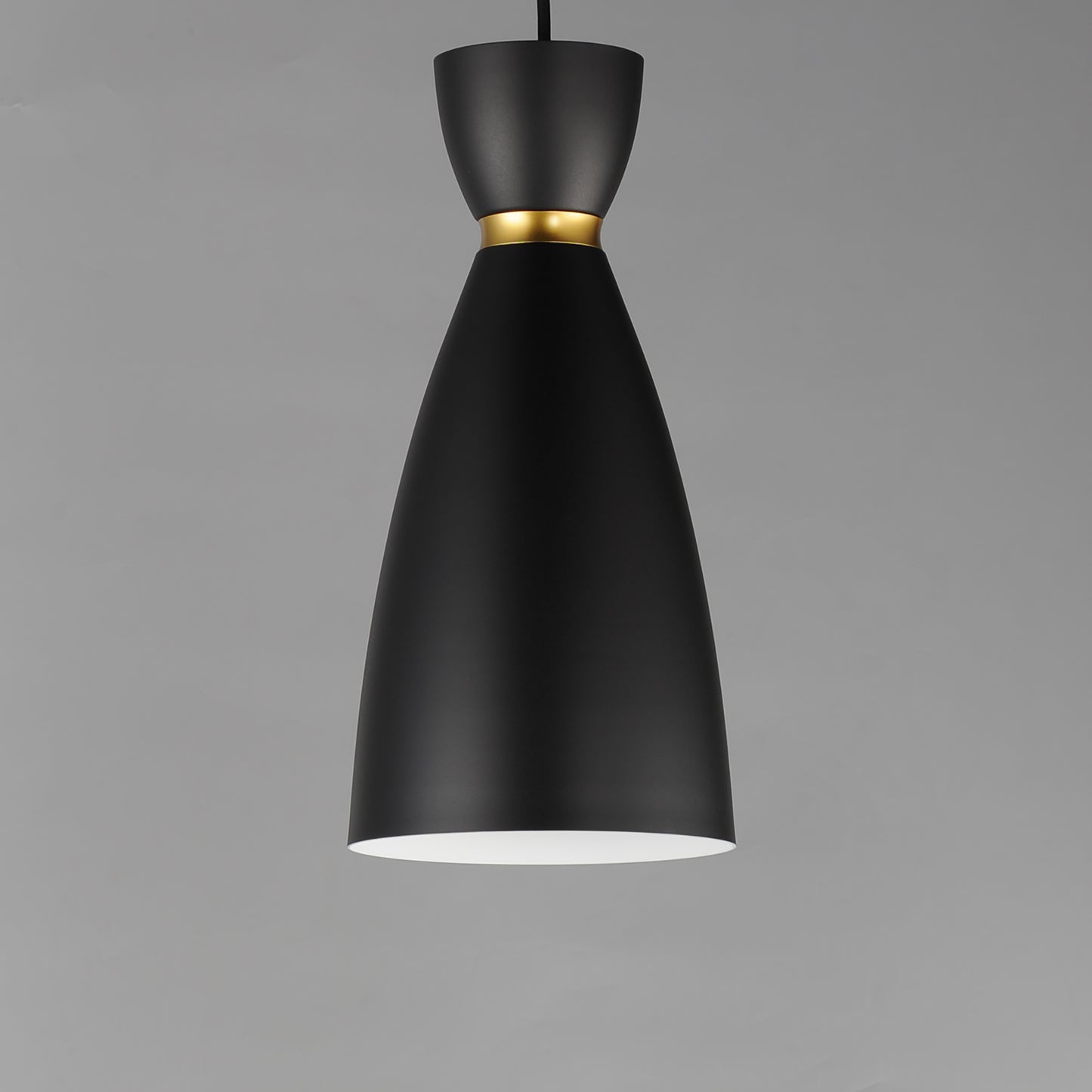 Carillon Elongated Mini Pendant Black/Satin Brass by Maxim Lighting