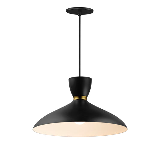 Carillon 16" Pendant Black/Satin Brass by Maxim Lighting