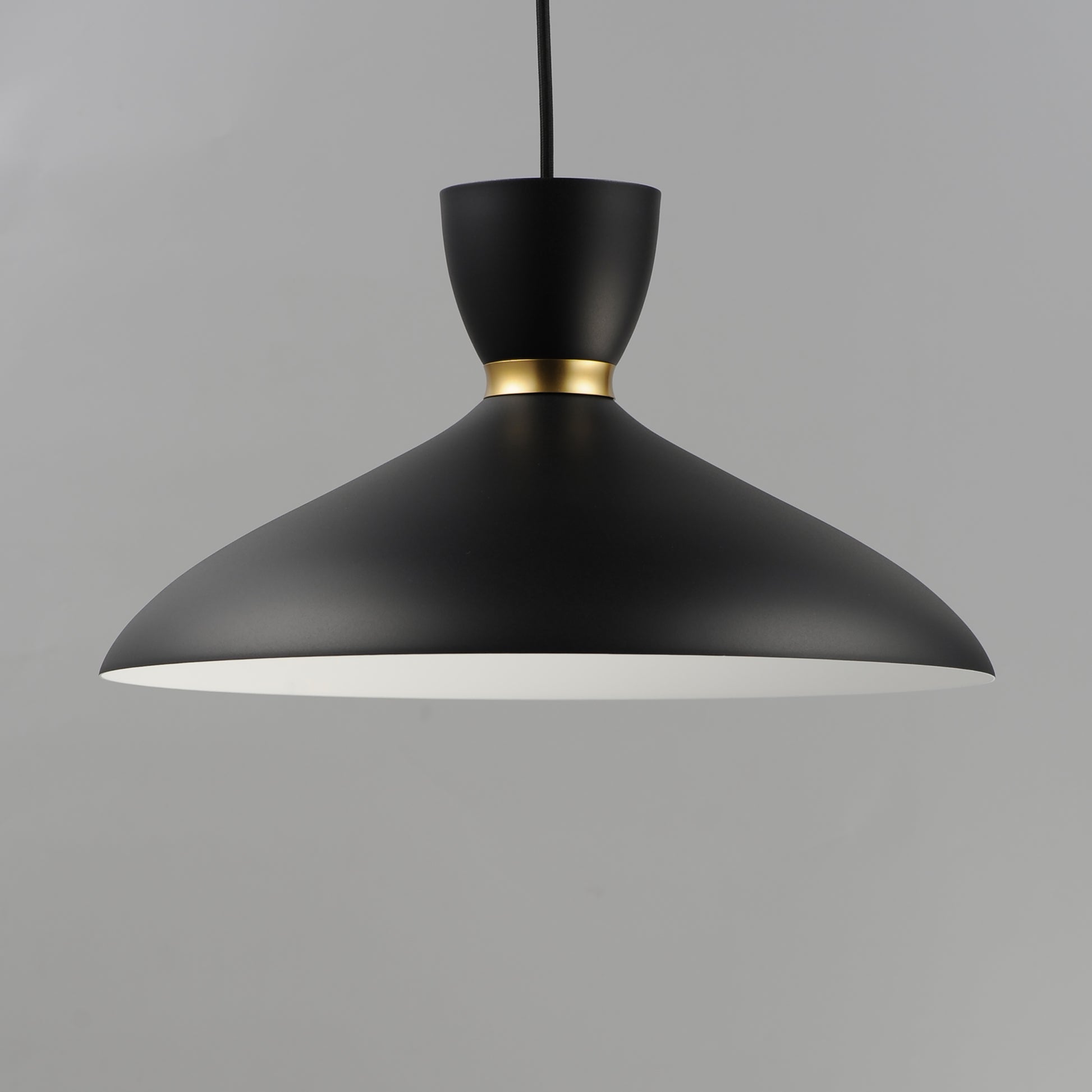 Carillon 16" Pendant Black/Satin Brass by Maxim Lighting