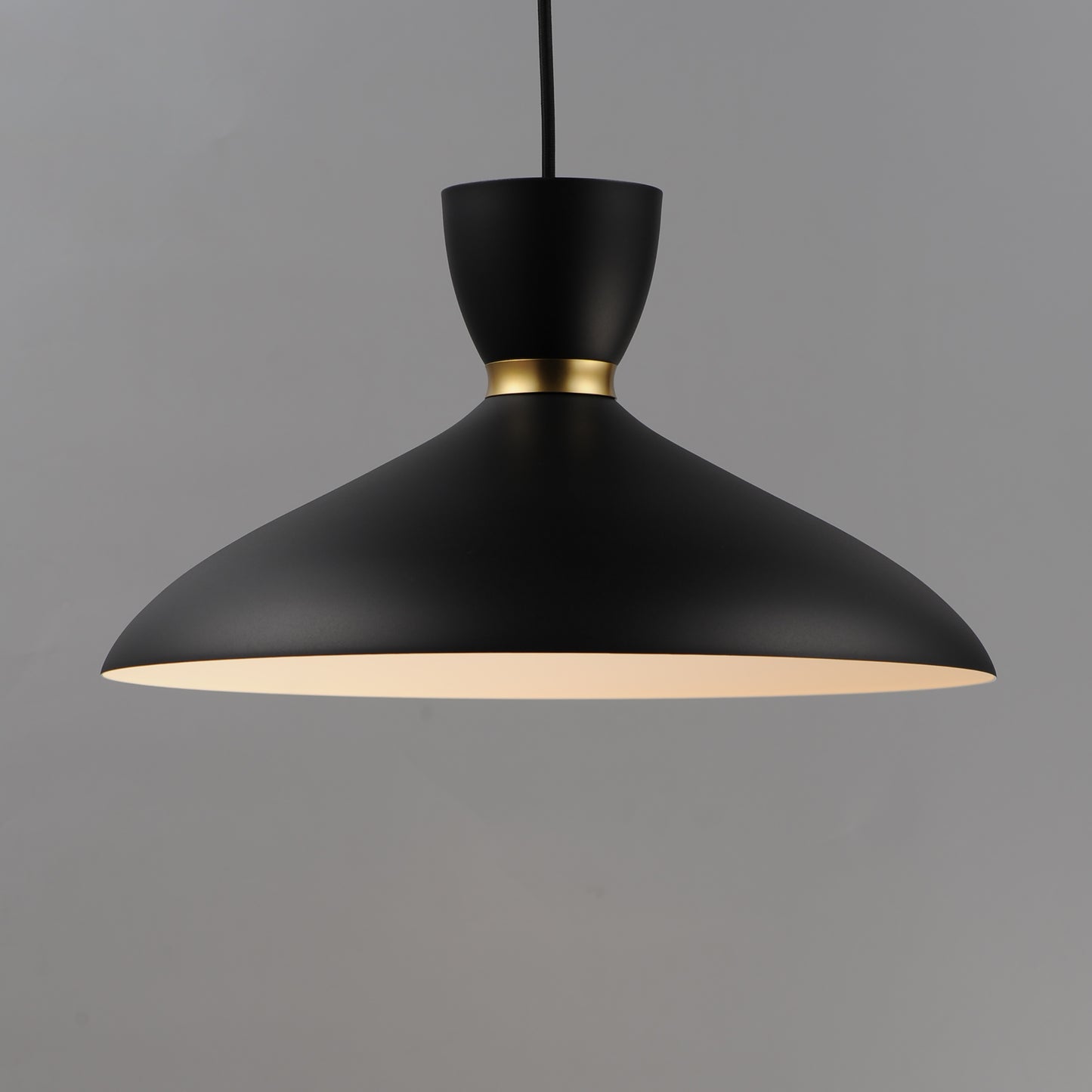 Carillon 16" Pendant Black/Satin Brass by Maxim Lighting