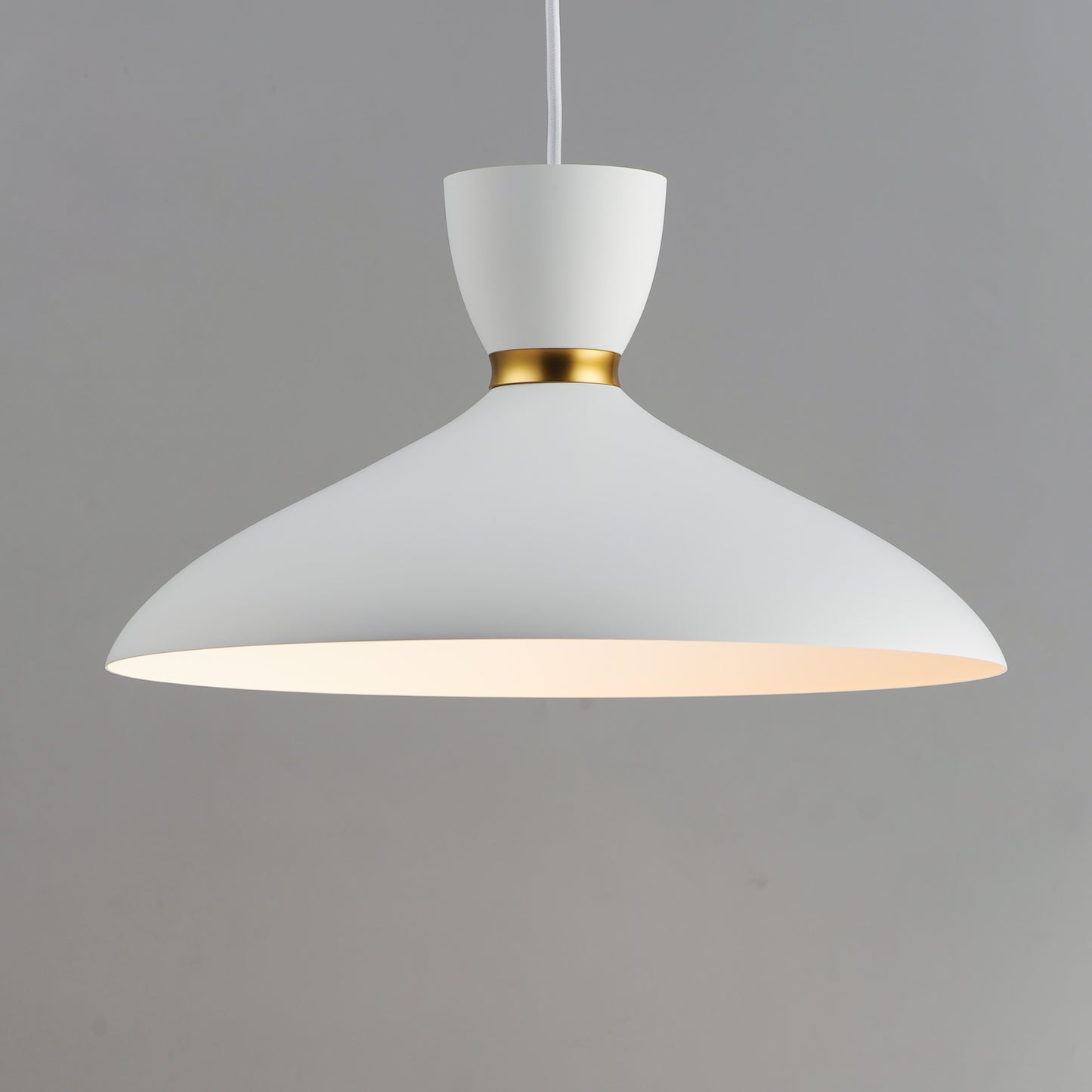 Carillon 16" Pendant White/Satin Brass by Maxim Lighting