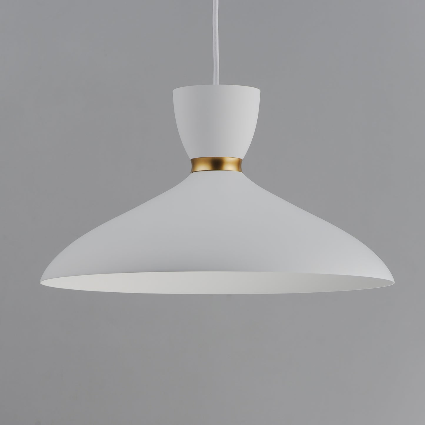 Carillon 16" Pendant White/Satin Brass by Maxim Lighting
