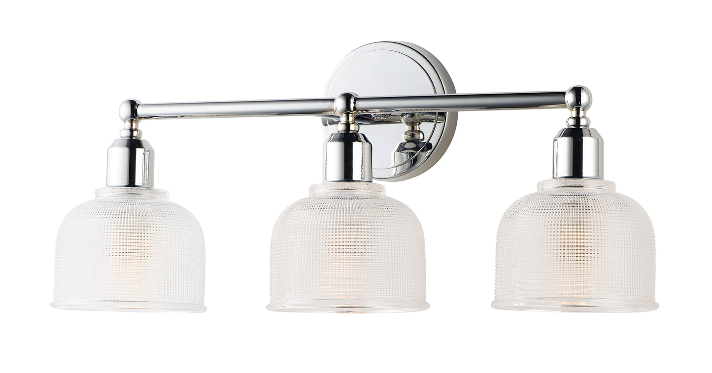 Hollow 3-Light Bath Vanity Polished Chrome by Maxim Lighting