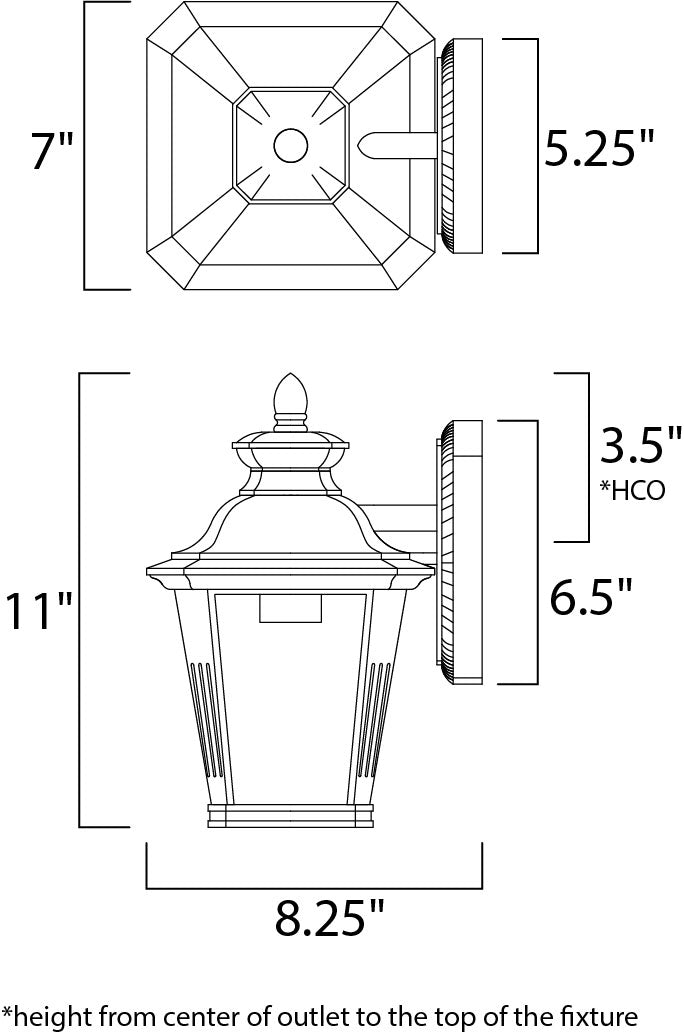 Knoxville Outdoor Wall Mount Bronze by Maxim Lighting