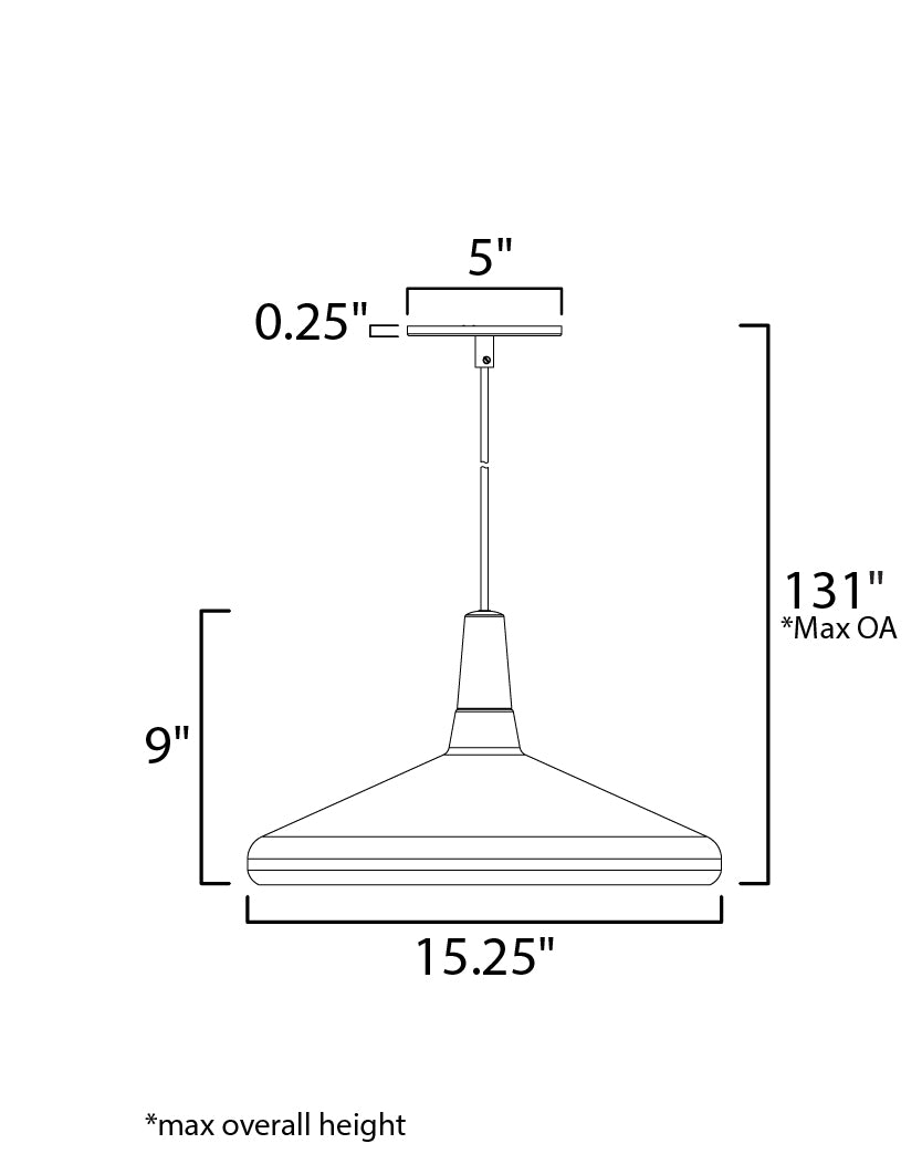 Nordic Pendant Walnut/Black by Maxim Lighting