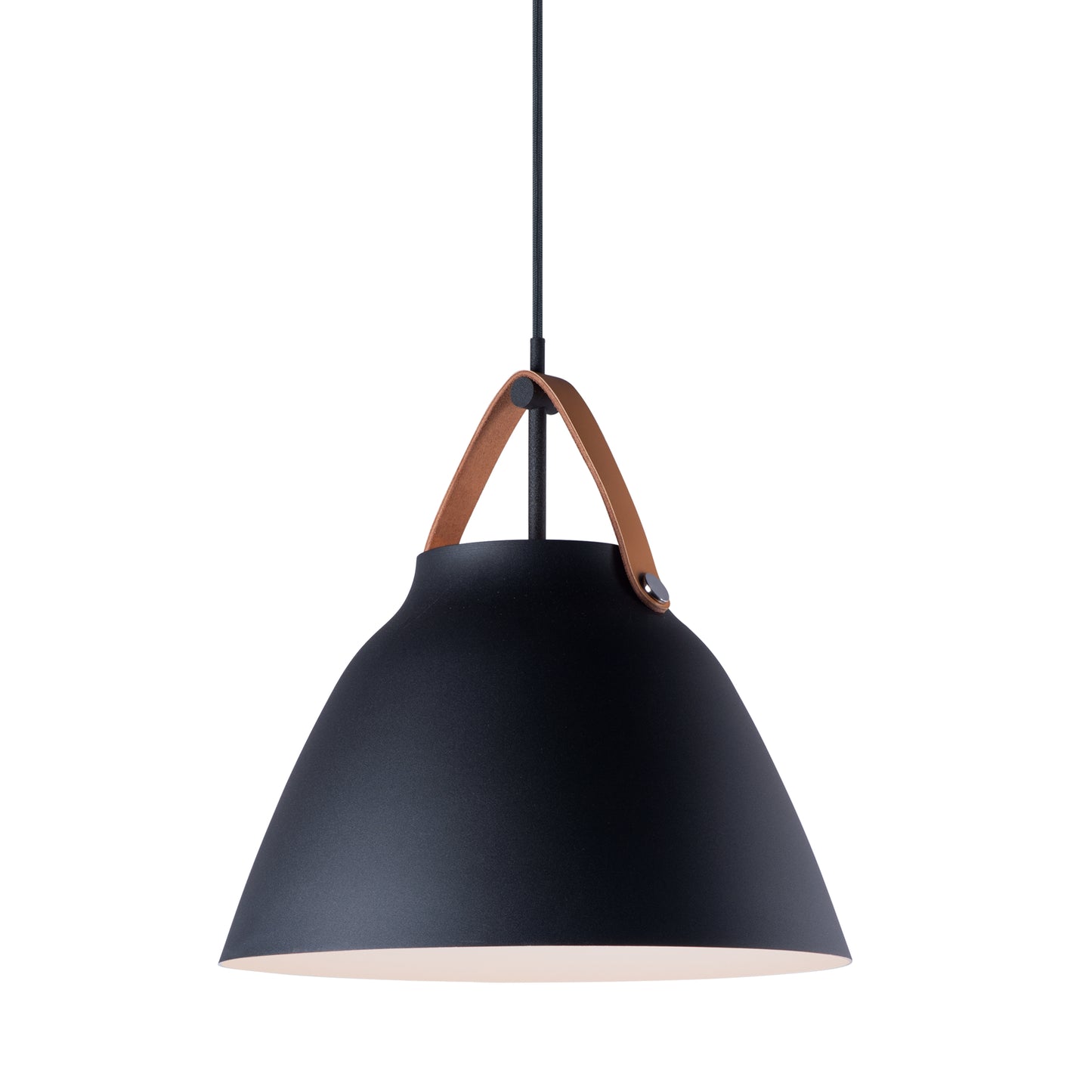 Nordic Pendant Tan Leather/Black by Maxim Lighting