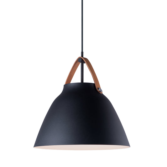 Nordic Pendant Tan Leather/Black by Maxim Lighting