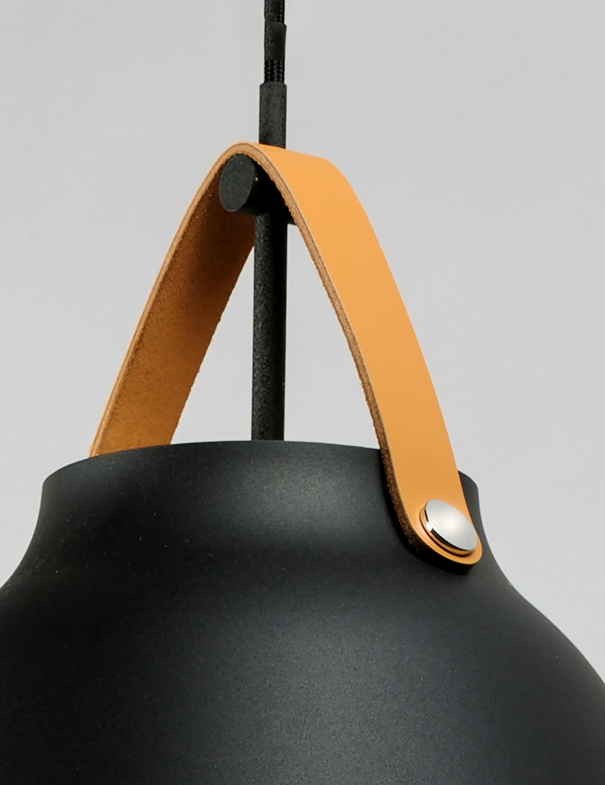 Nordic Pendant Tan Leather/Black by Maxim Lighting