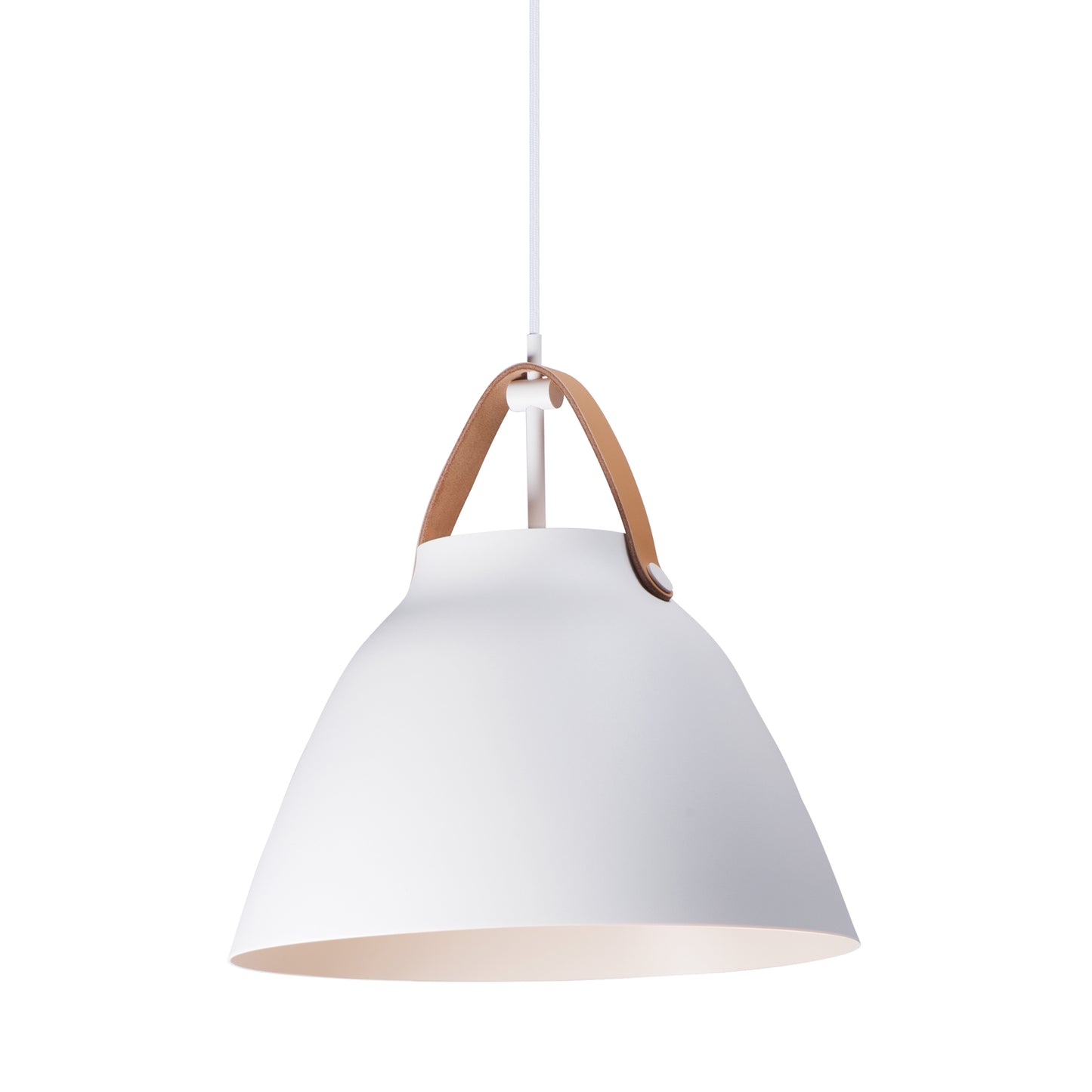Nordic Pendant Tan Leather/White by Maxim Lighting