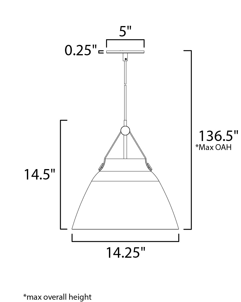 Nordic Pendant Tan Leather/Black by Maxim Lighting