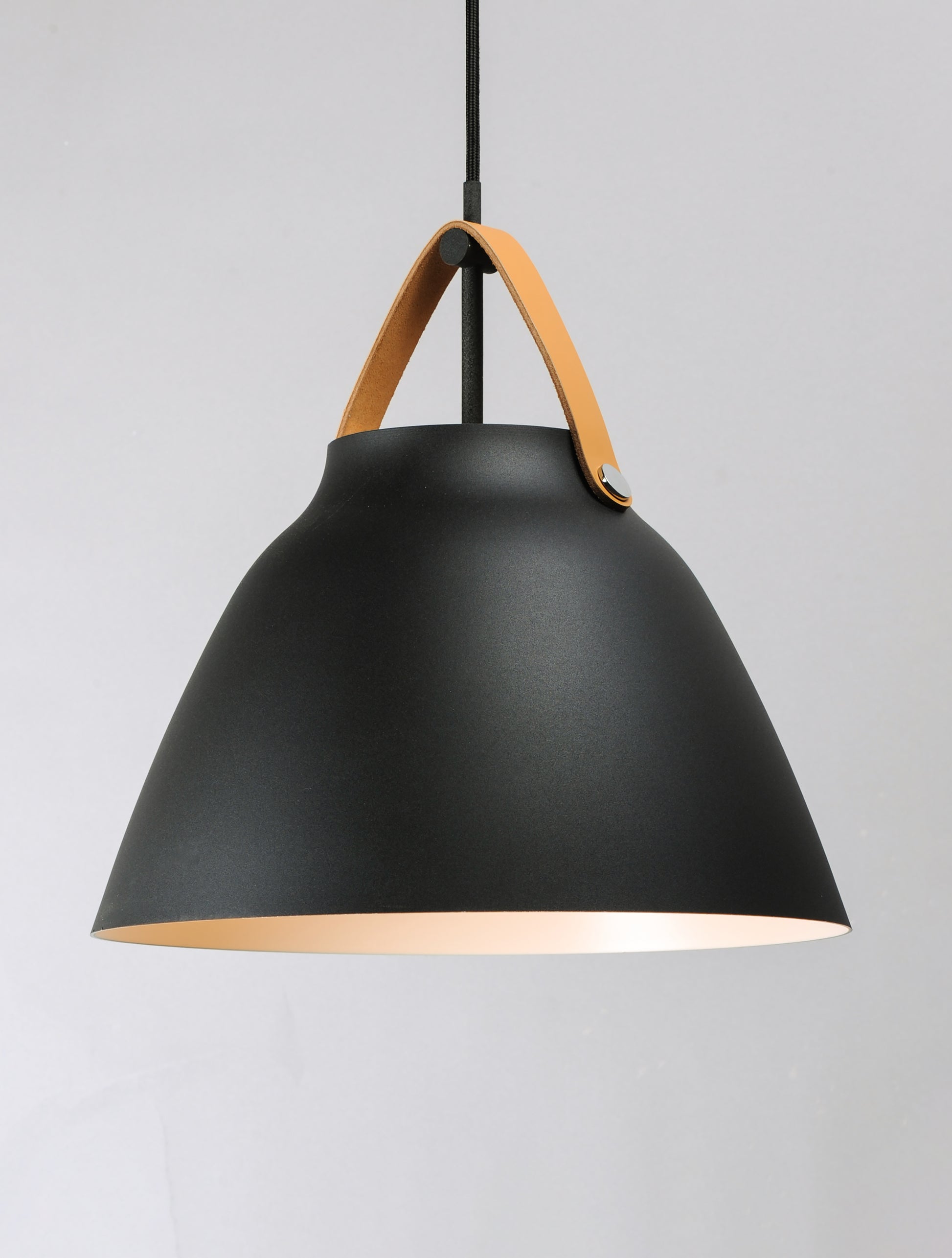 Nordic Pendant Tan Leather/Black by Maxim Lighting