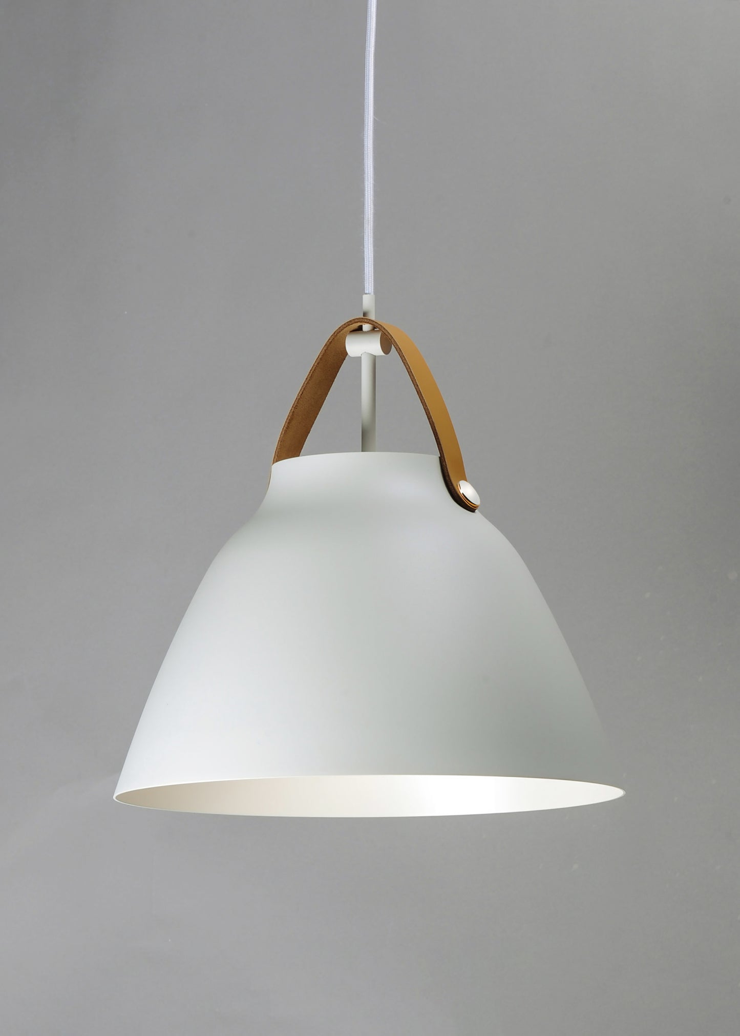 Nordic Pendant Tan Leather/White by Maxim Lighting