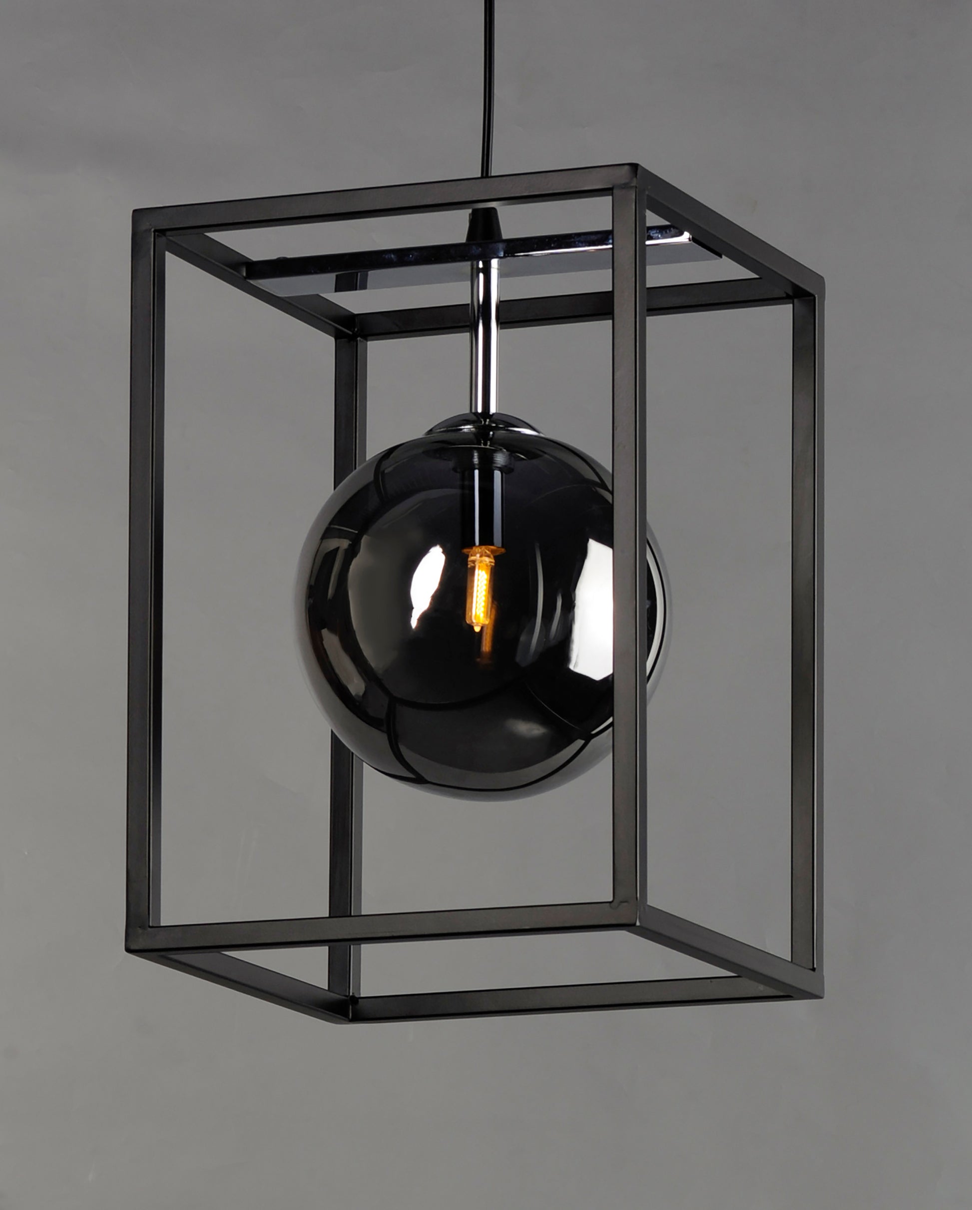 Fluid LED Pendant Black/Polished Chrome by Maxim Lighting
