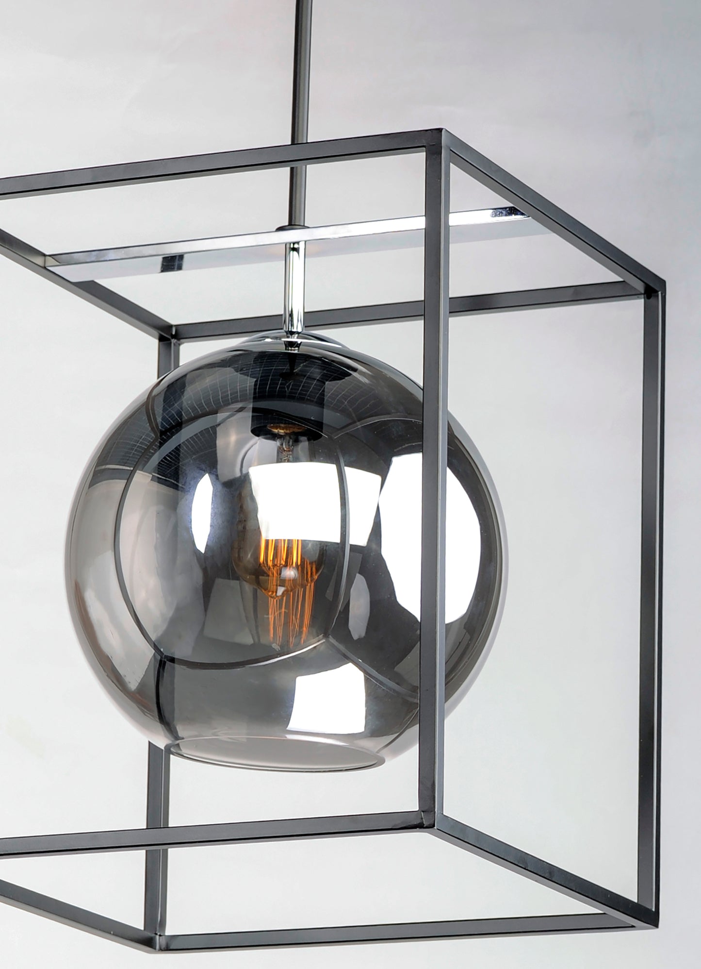 Fluid LED Pendant Black/Polished Chrome by Maxim Lighting