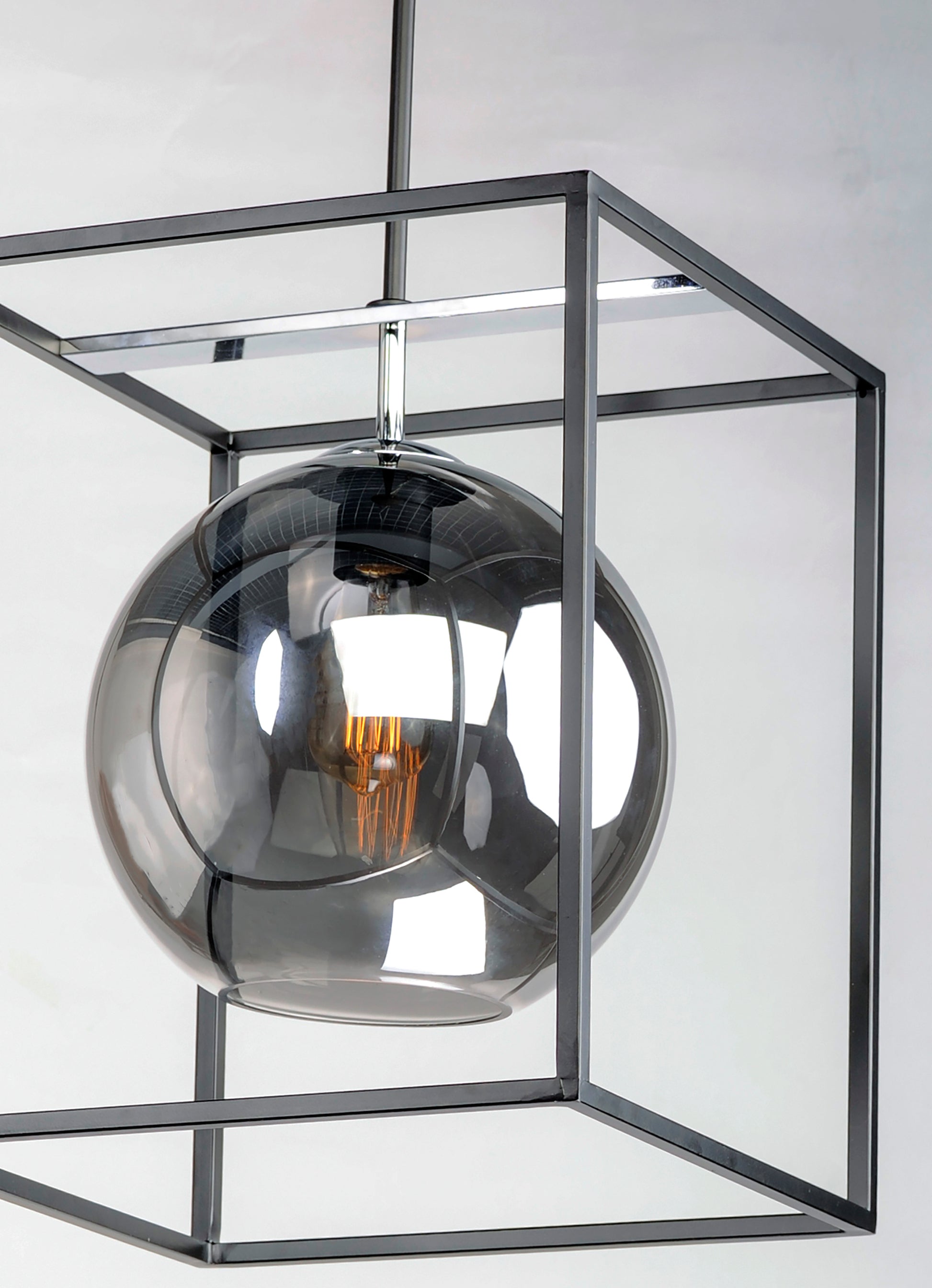 Fluid LED Pendant Black/Polished Chrome by Maxim Lighting