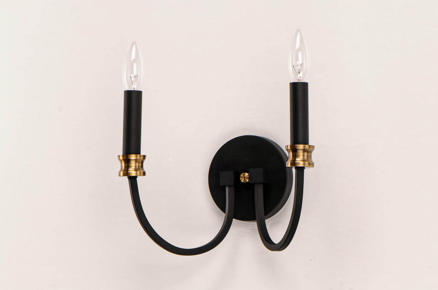 Charlton 2-Light Wall Sconce Black/Antique Brass by Maxim Lighting