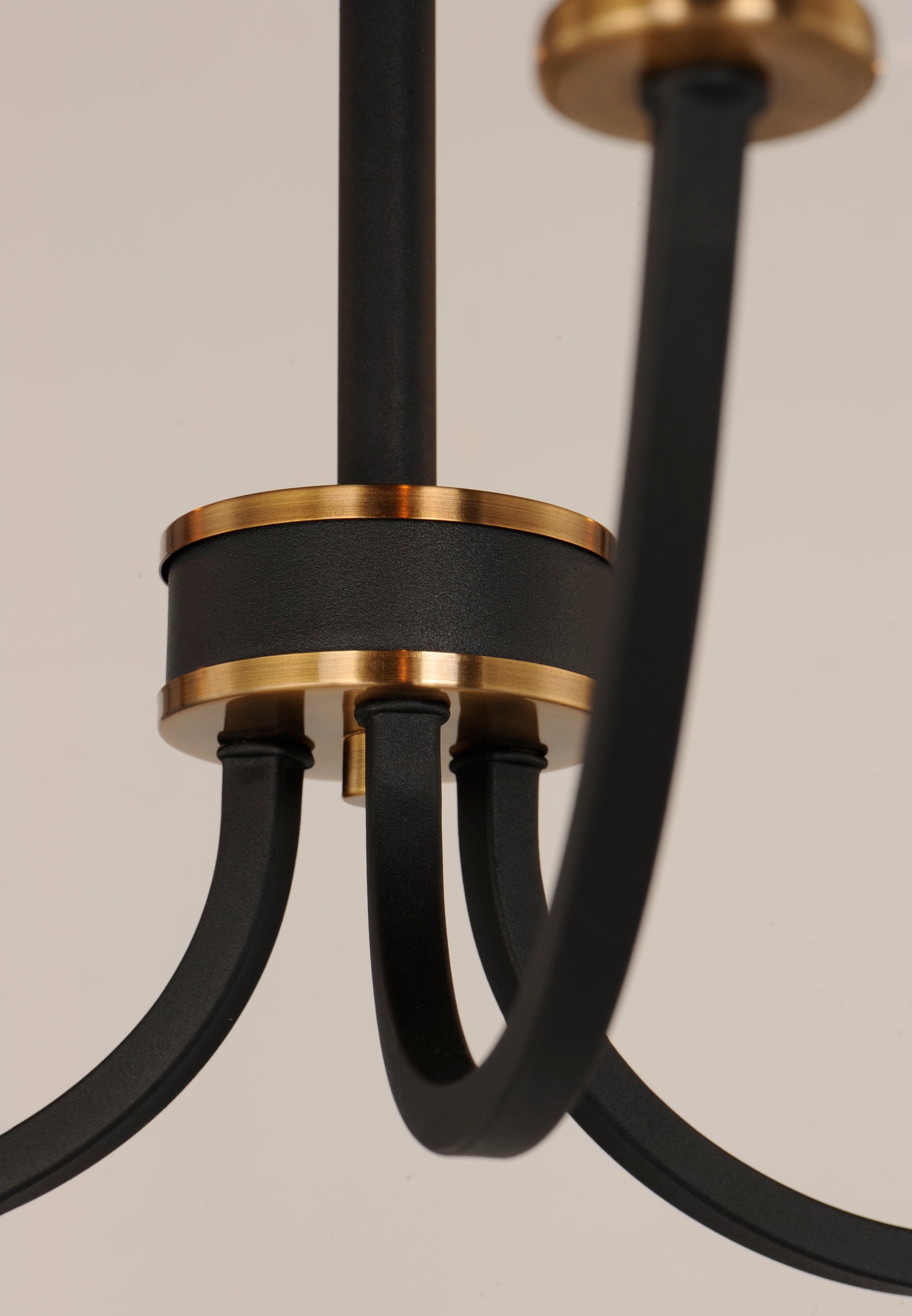 Charlton 3-Light Chandelier Black/Antique Brass by Maxim Lighting