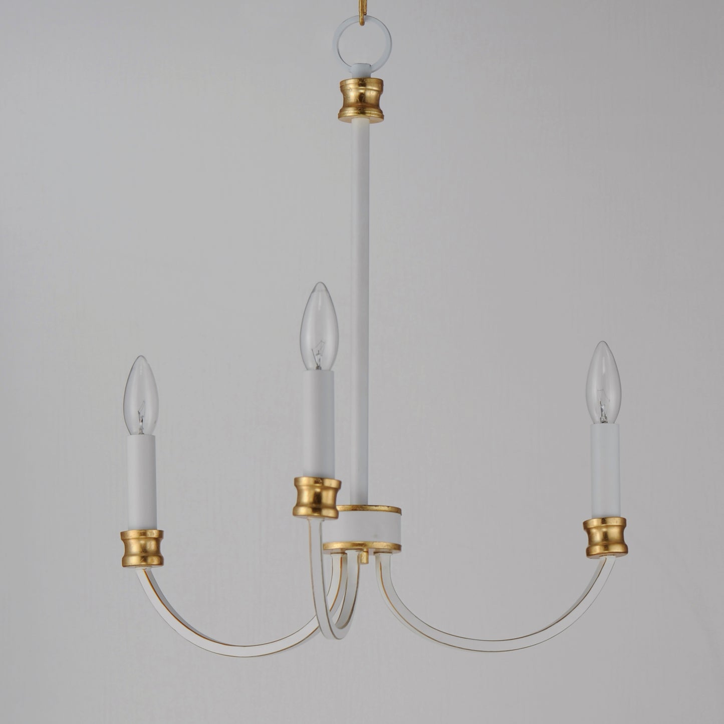 Charlton 3-Light Chandelier Weathered White/Gold Leaf by Maxim Lighting