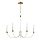 Charlton 5-Light Chandelier Weathered White/Gold Leaf by Maxim Lighting