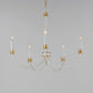 Charlton 5-Light Chandelier Weathered White/Gold Leaf by Maxim Lighting