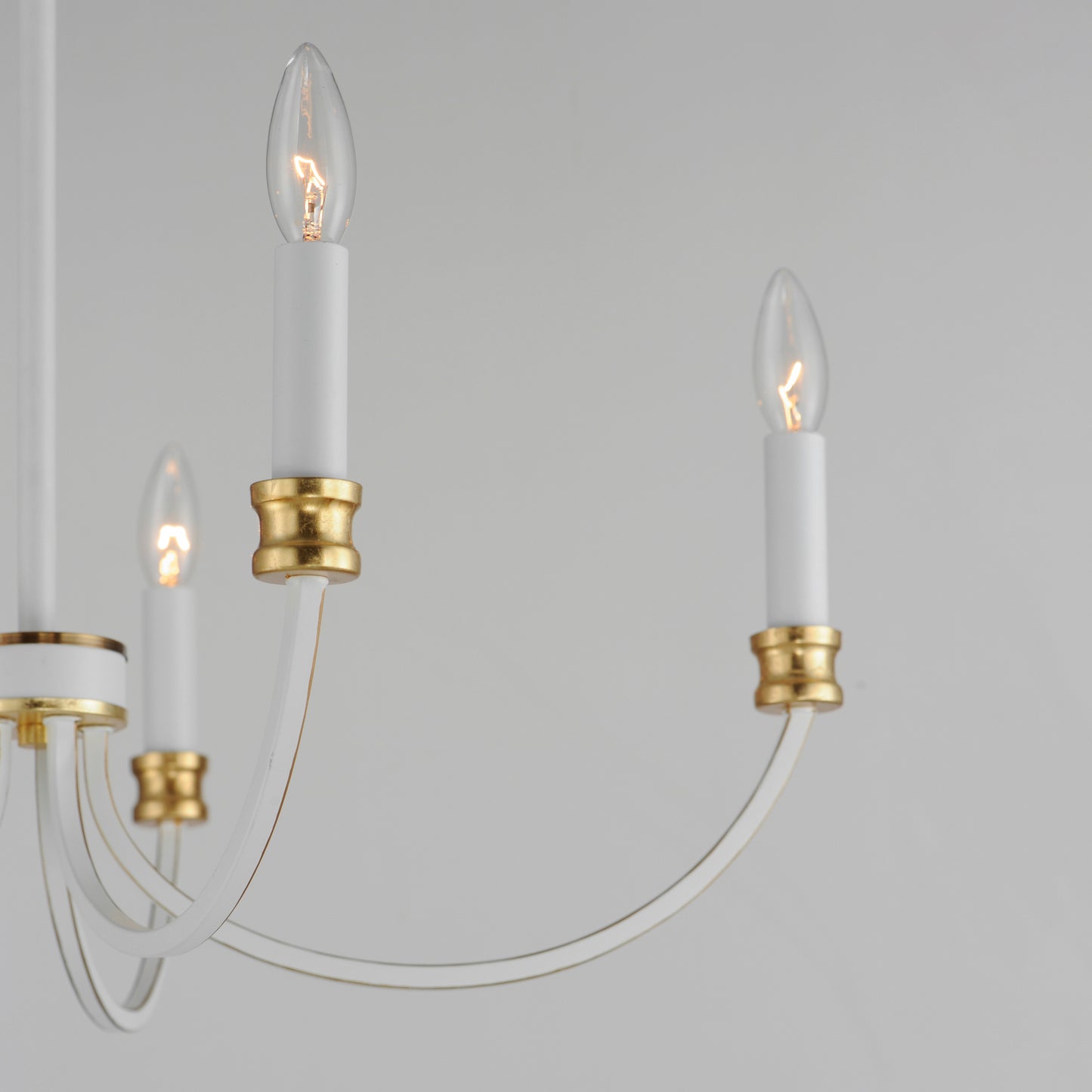 Charlton 5-Light Chandelier Weathered White/Gold Leaf by Maxim Lighting