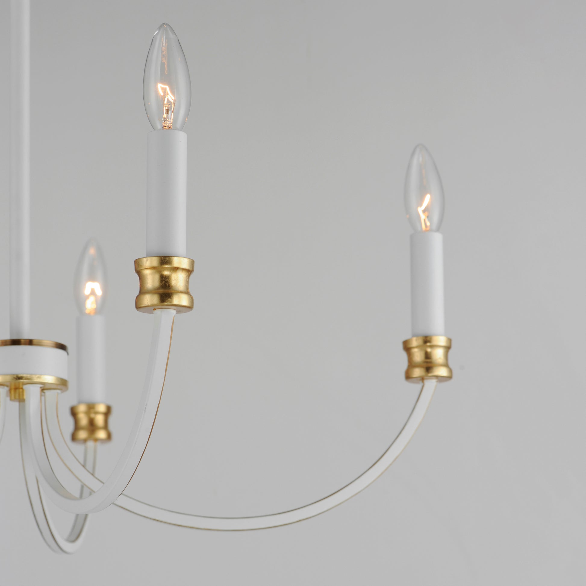 Charlton 5-Light Chandelier Weathered White/Gold Leaf by Maxim Lighting