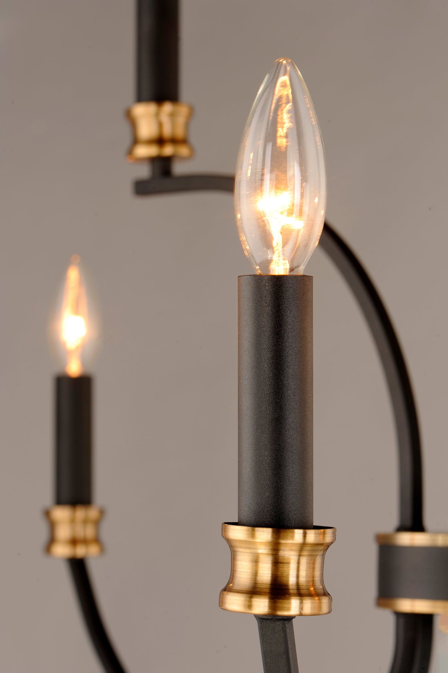 Charlton 9-Light Chandelier Black/Antique Brass by Maxim Lighting