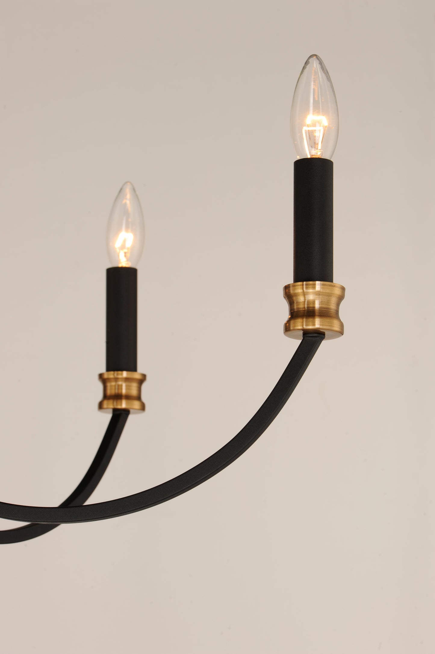 Charlton 9-Light Chandelier Black/Antique Brass by Maxim Lighting